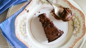 Healthy Dark Chocolate Fudge Cake and Frosting